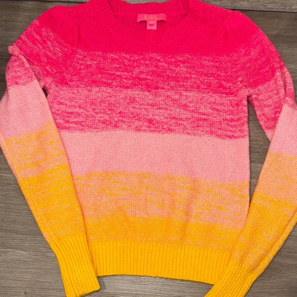 Lilly Pulitzer Pink and Yellow Striped Sweater - Picture 1 of 2